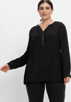 Tunika mit Pailletten am V-Ausschnitt<sheego Sale
