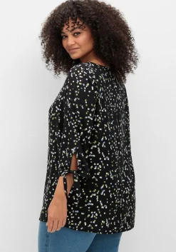 Tunika mit Print und Knotendetail am Ärmel<sheego Fashion