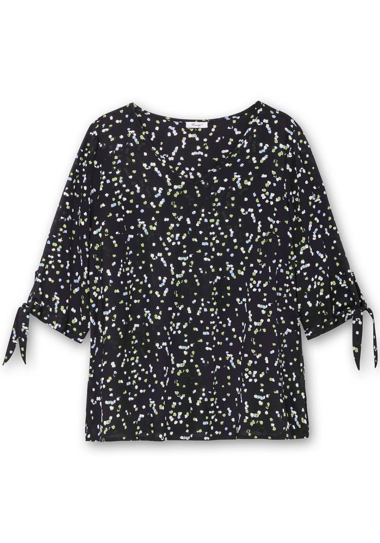 Tunika mit Print und Knotendetail am Ärmel<sheego Fashion