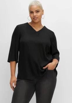 Tunika mit 3/4-Ärmeln und V-Ausschnitt<sheego Fashion