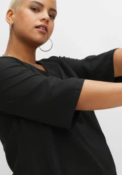 Tunika mit 3/4-Ärmeln und V-Ausschnitt<sheego Fashion