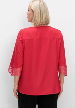 Tunika mit Spitze und Trompetenärmeln<sheego Discount