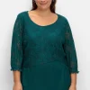Tunika mit Spitzenoberteil und Chiffonsaum<sheego x Fair Lady Fashion