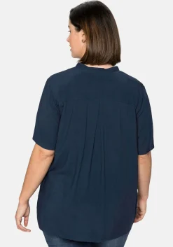 Tunika mit V-Ausschnitt und Stehkragen<sheego Discount