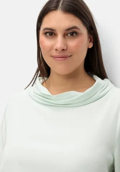 Tunika mit weitem Stehkragen, leicht schimmernd<CREATION L PREMIUM New