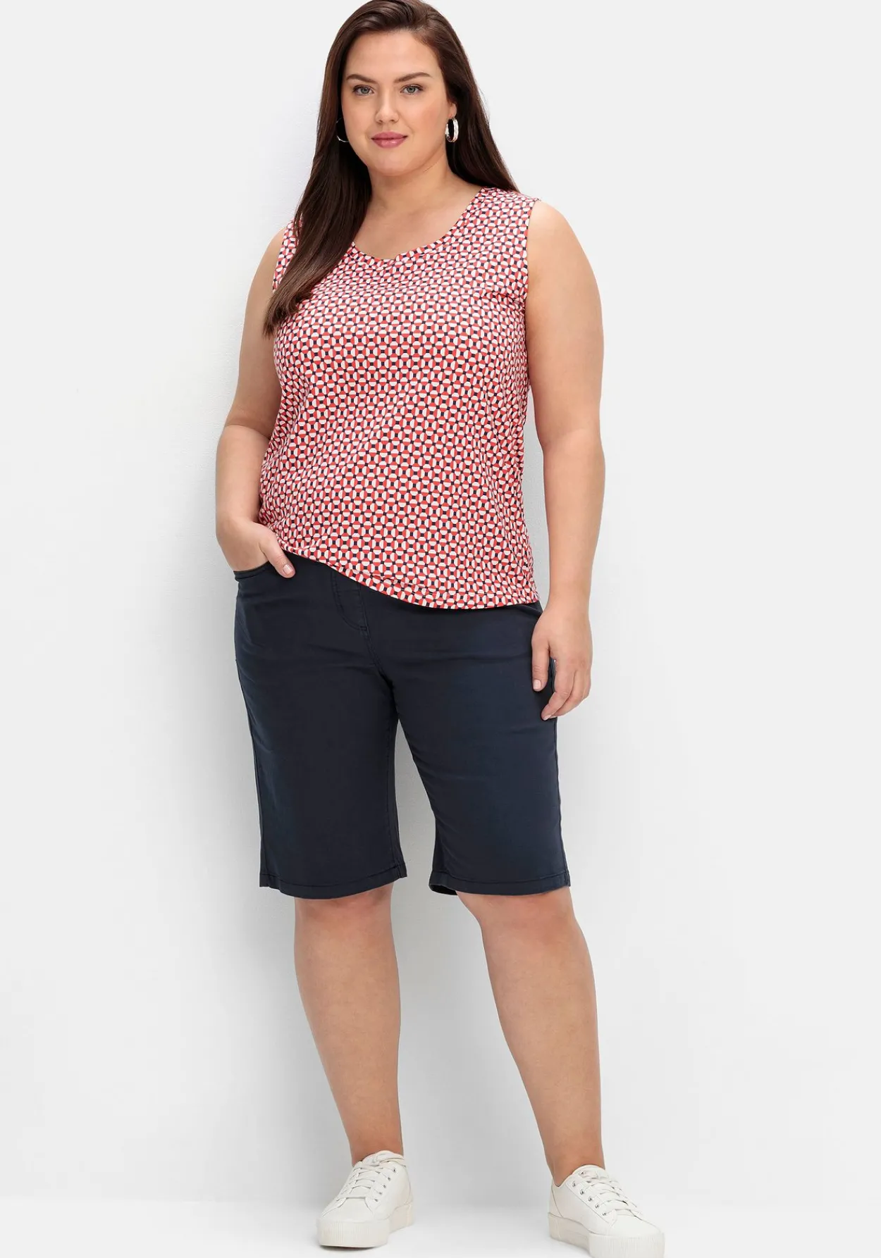 Twill-Bermudas in 5-Pocket-Form, mit Gummizugbund<sheego Best