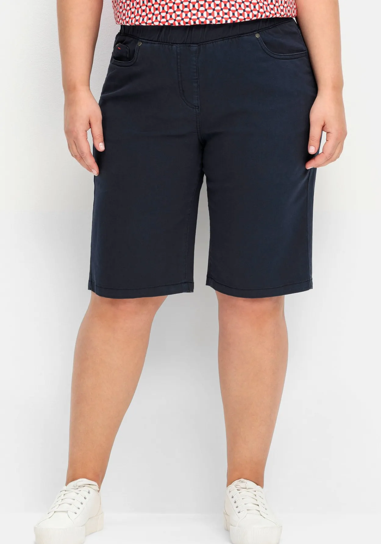Twill-Bermudas in 5-Pocket-Form, mit Gummizugbund<sheego Best