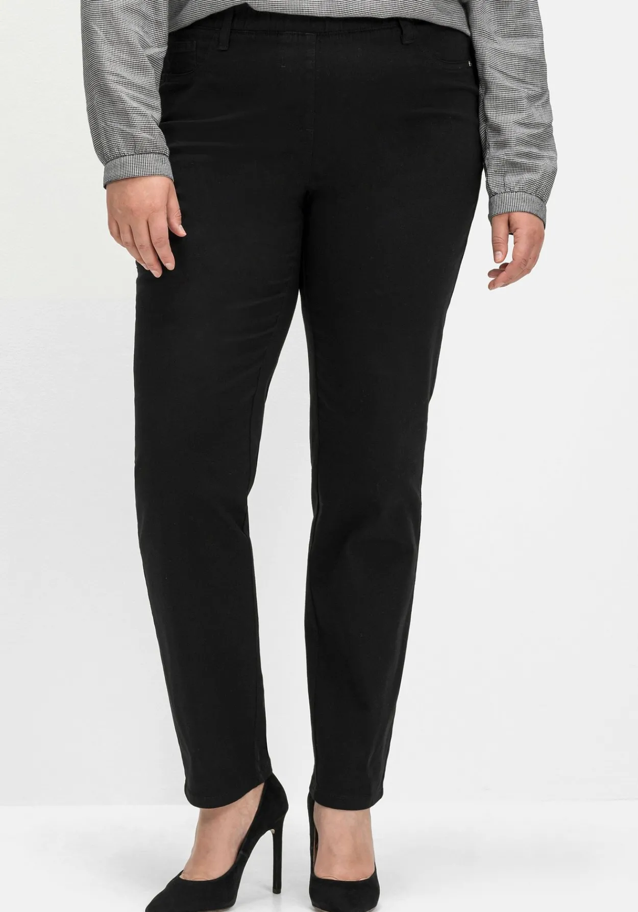 Twillhose mit Schlupfbund, in schmaler Beinform<sheego New