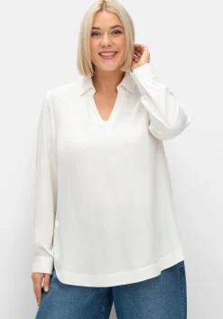 Twill-Tunika mit Hemdkragen und Kellerfalte hinten<sheego Sale