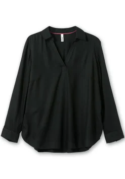 Twill-Tunika mit Hemdkragen und Kellerfalte hinten<sheego Sale
