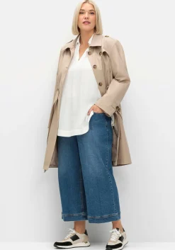 Twill-Tunika mit Hemdkragen und Kellerfalte hinten<sheego Sale
