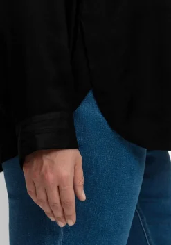Twill-Tunika mit Hemdkragen und Kellerfalte hinten<sheego Sale