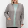 Verschlusslose Strickjacke im Linksstrickmuster<sheego Sale