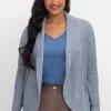 Verschlusslose Strickjacke mit Schalkragen<sheego Outlet
