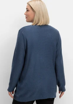 Verschlusslose Strickjacke im Linksstrickmuster<sheego Sale