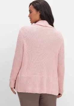 Verschlusslose Strickjacke mit Schalkragen<sheego Clearance