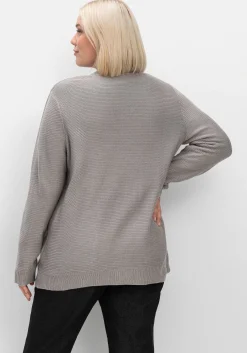 Verschlusslose Strickjacke im Linksstrickmuster<sheego Sale