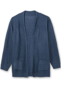 Verschlusslose Strickjacke im Linksstrickmuster<sheego Sale