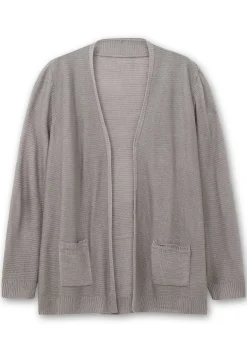 Verschlusslose Strickjacke im Linksstrickmuster<sheego Sale