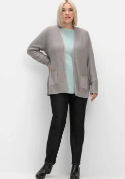 Verschlusslose Strickjacke im Linksstrickmuster<sheego Sale