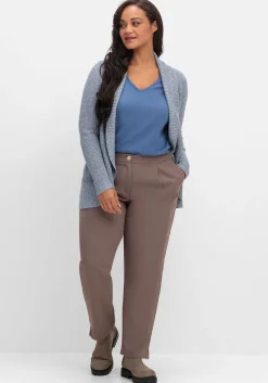Verschlusslose Strickjacke mit Schalkragen<sheego Outlet