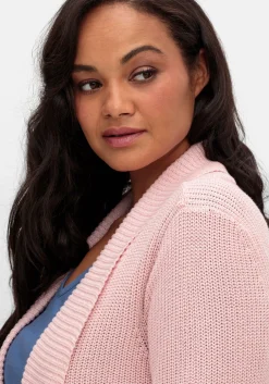 Verschlusslose Strickjacke mit Schalkragen<sheego Clearance