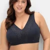 Verschlussloser BH ohne Bügel, mit Spitze<sheego Hot