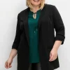 Verschlussloser Longblazer mit 3/4-Arm, gefüttert<sheego Clearance