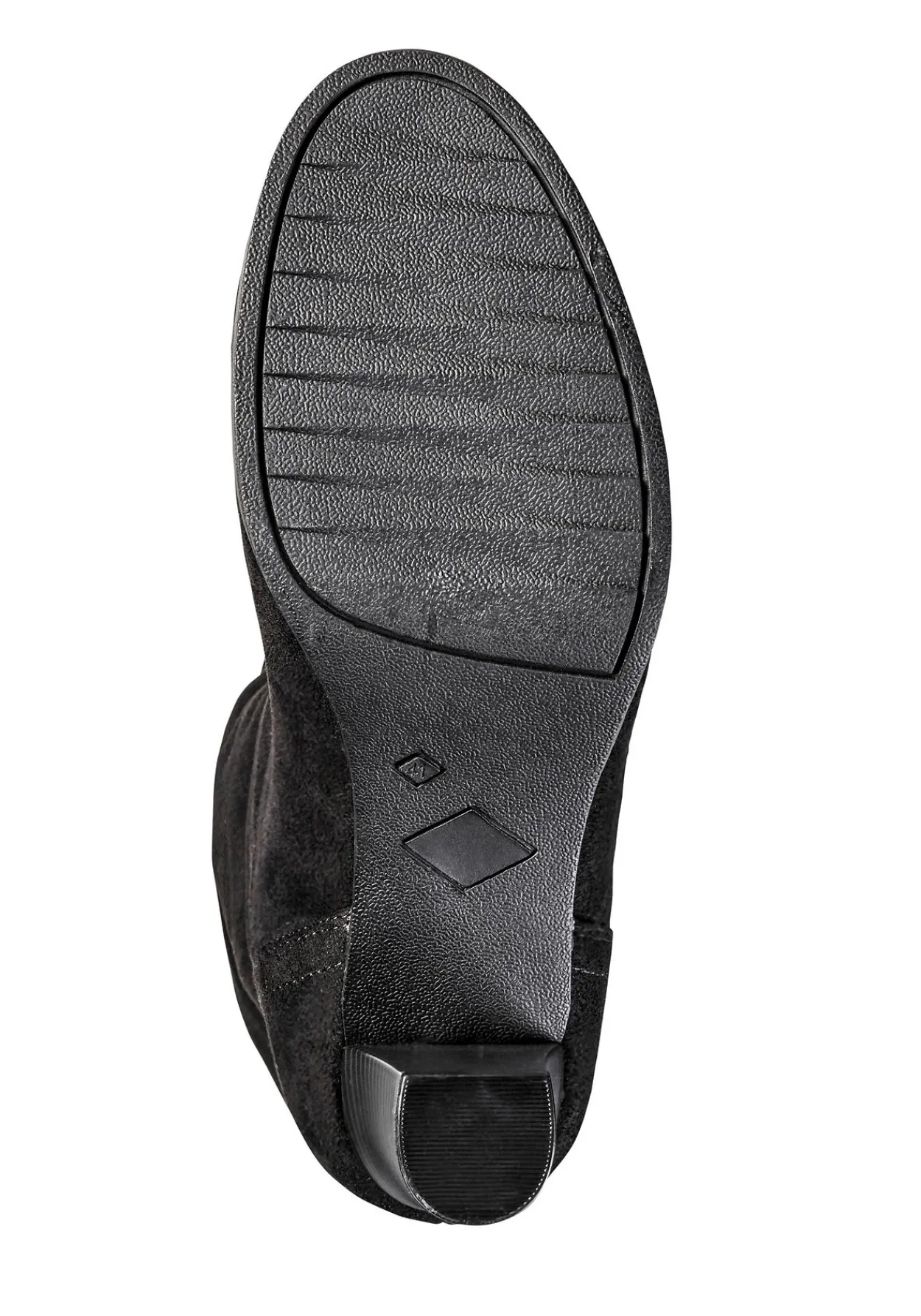 Verschlussloser Weitschaftstiefel in Wildlederoptik<sheego Fashion