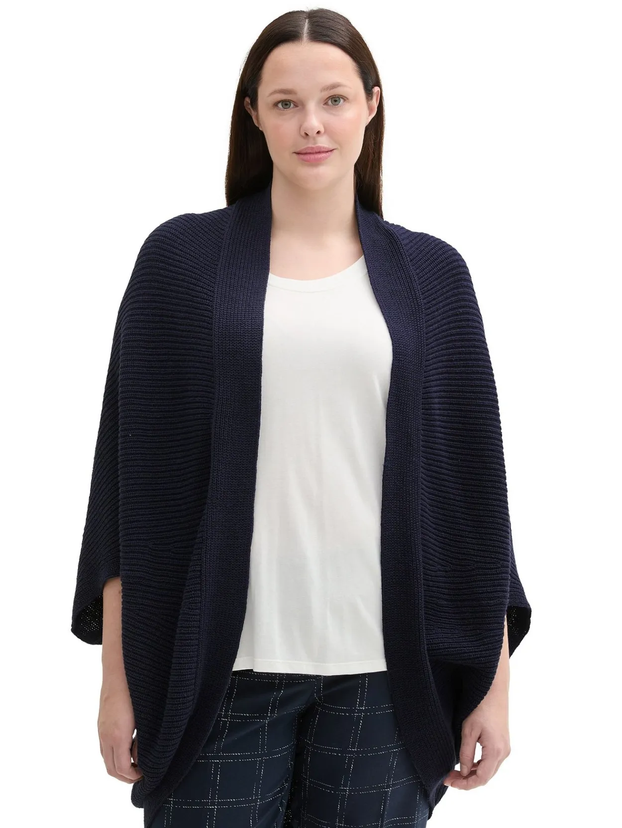 Verschlussloses Strickcape in Zipfelform<TOM TAILOR Plus Sale