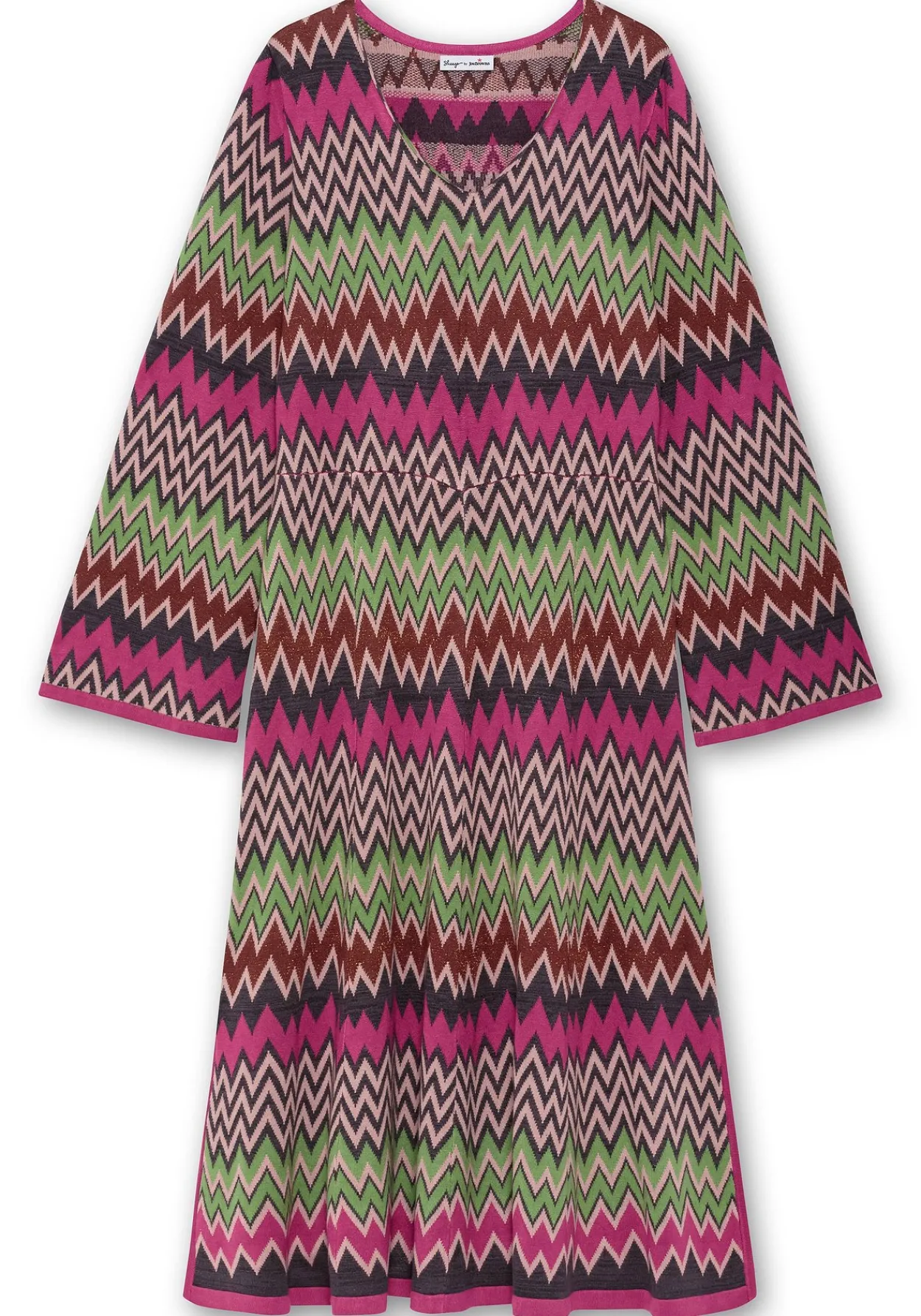 Wadenlanges Strickkleid im Zickzack-Muster<sheego by Joe Browns Fashion