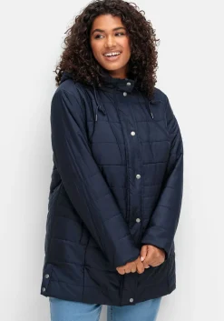 Warm wattierte Steppjacke mit Kapuze<sheego Fashion