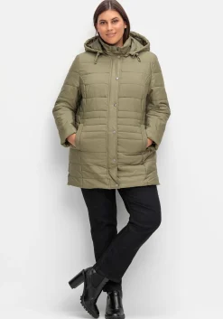 Warm wattierte Steppjacke mit Kapuze<sheego Sale
