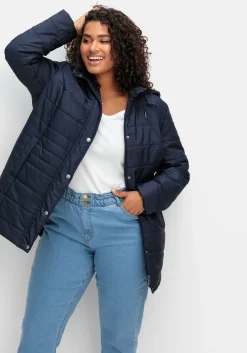 Warm wattierte Steppjacke mit Kapuze<sheego Fashion