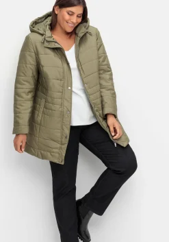 Warm wattierte Steppjacke mit Kapuze<sheego Sale