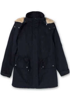 Warm wattierter Parka mit Taillen-Tunnelzug<sheego Clearance