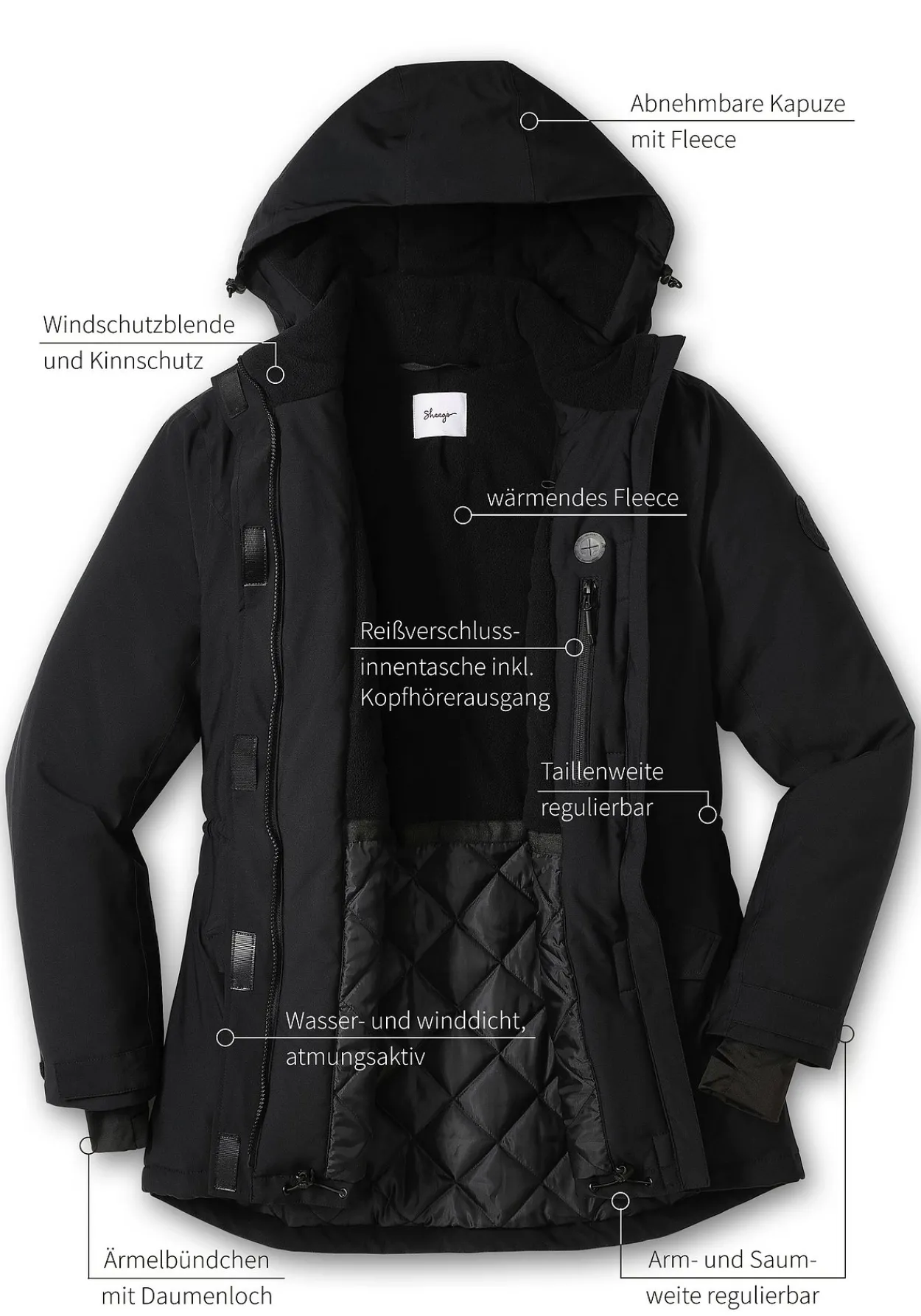 Wasser- und winddichte Outdoorjacke<sheego Clearance