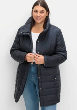 Wasserabweisende Steppjacke mit hohem Stehkragen<sheego Fashion