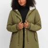 Wattierte Jacke im Parka-Stil mit kuscheliger Kapuze<sheego Fashion