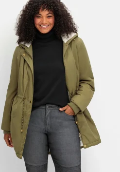 Wattierte Jacke im Parka-Stil mit kuscheliger Kapuze<sheego Fashion