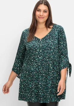 Weit schwingende Tunika mit Alloverprint<sheego Fashion