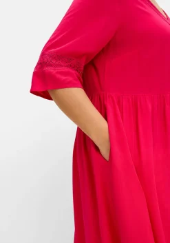 Weit schwingendes Kleid mit Häkelspitze<sheego Sale