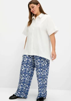 Weite bedruckte Hose mit Teilgummibund<sheego Sale
