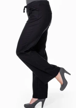 Weite Bootcut-Hose mit Leinenanteil<sheego Discount