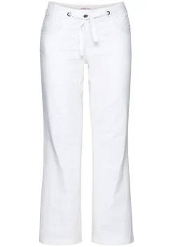 Weite Bootcut-Hose mit Leinenanteil<sheego Hot
