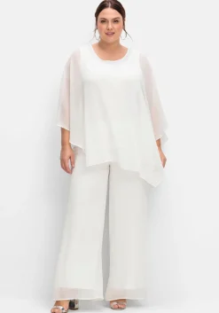 Weite Chiffonhose im Lagenlook, gefüttert<sheego Sale