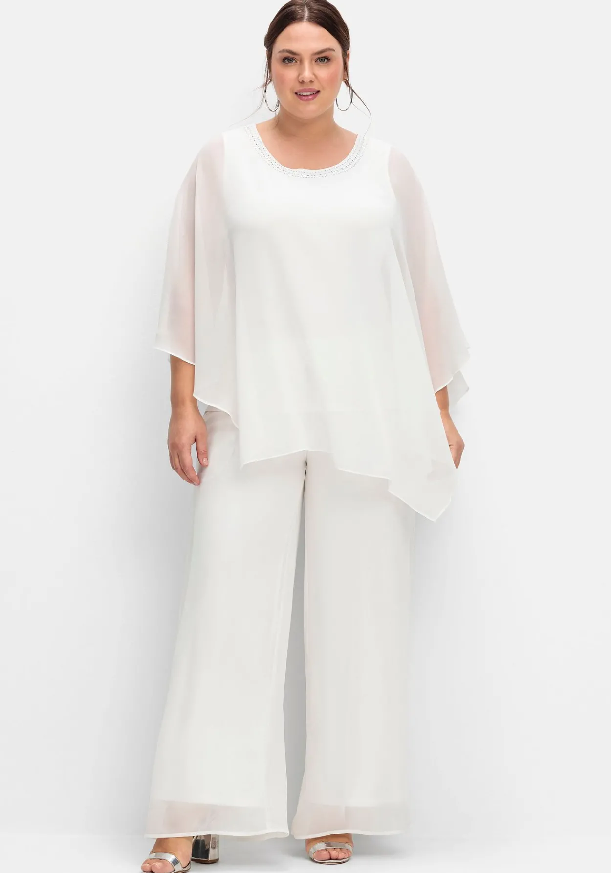 Weite Chiffonhose im Lagenlook, gefüttert<sheego Sale