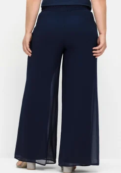 Weite Chiffonhose im Lagenlook, gefüttert<sheego Fashion