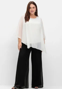 Weite Chiffonhose im Lagenlook, gefüttert<sheego Sale