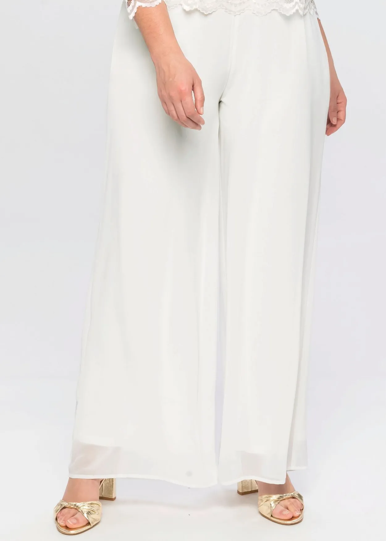 Weite Chiffonhose im Lagenlook, gefüttert<sheego Sale